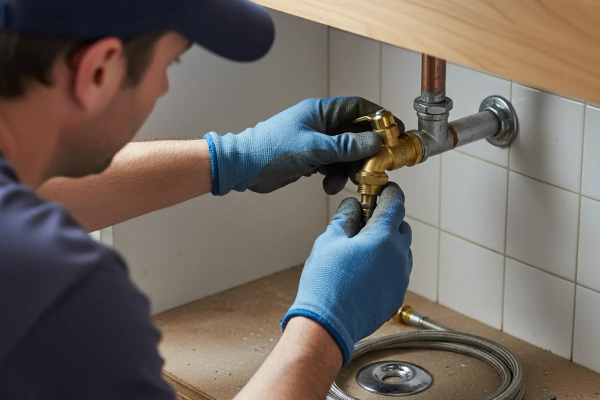 Shutoff valve and fitting work during Faucet and Fixture Repair in Bayou La Batre